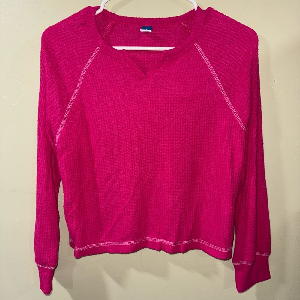 Old Navy size large 10/12 pink long sleeve shirt